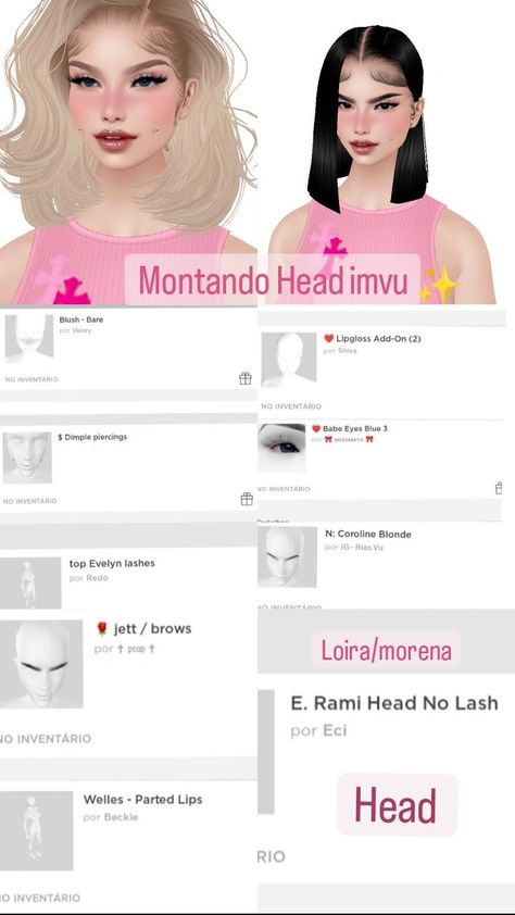 Idéias Imvu Imvu Head Ideas, Imvu Face Ideas, Fit Imvu, Imvu Avatar Ideas, Imvu Fits, Imvu Edits, Outfits Goth, Imvu Outfits, Imvu Outfits Ideas Cute