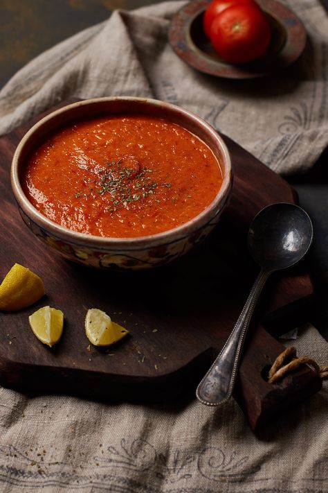 Tomato Soup Photography, Soup Photography Styling, Soup Photography, Art Direction Photography, Food Photography Inspiration, Indian Dessert Recipes, Food Projects, Indian Desserts, Photography Styling