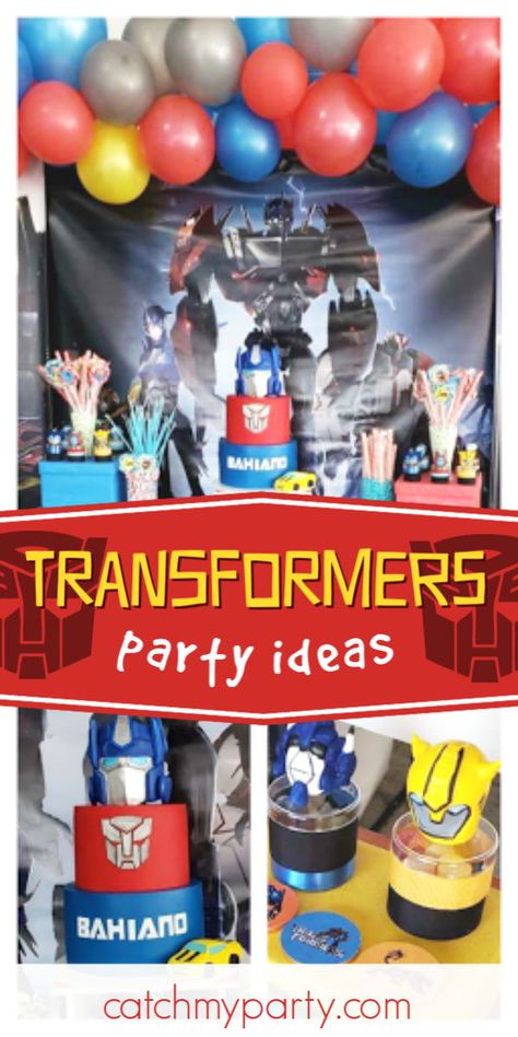 Don't miss this awesome Transformers birthday party! The cake is so cool!  See more party ideas and share yours at CatchMyParty.com #catchmyparty #partyideas #transformers #transformersparty #boybirthdayparty Transformers Party Food, Transformers Birthday Party, Rescue Bots Birthday Party, Rescue Bots Birthday, Transformers Party, Transformers Birthday Parties, Transformers Birthday, Lincoln Birthday, Robot Birthday Party