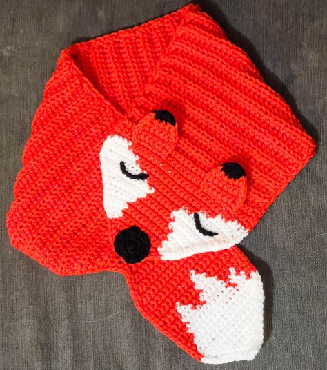 Fox Scarf – Ginger Kitten Crochet Fox Scarf Pattern, Kitten Crochet, Fox Scarf, Ginger Kitten, Simply Crochet, Crochet Toddler, Scarf Crochet Pattern, Pattern Free, Scarf Pattern