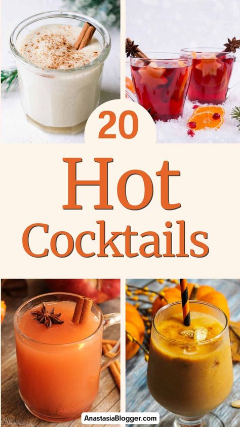 Warm Alcoholic Drinks for Cold Weather Fall Hot Alcoholic Drinks, Snow Day Drinks Alcohol, Winter Brunch Drinks, Cold Weather Drinks Alcohol, Hot Boozy Drinks Winter Cocktails, Non Alcoholic Hot Drinks, Slow Cooker Alcoholic Drinks, Boozy Winter Drinks, Boozy Hot Drinks