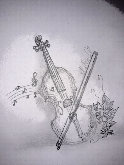 Cello Sketch, Cello Drawing, Violin Drawing, Journal Doodles, Book Art Drawings, Drawing Ideas, Drawing Sketches, Pencil Drawings, Art Ideas