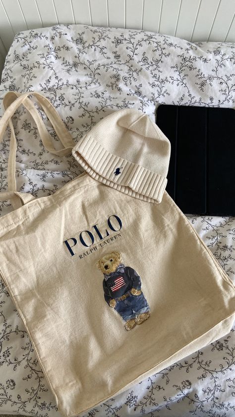 Polo Bear Outfit Aesthetic, Ralph Lauren Polo Bear Sweater Outfit, Lover Fest, Ralph Lauren Teddy Bear Bag, Raph Lauren, Ralph Lauren Bag, Ralph Lauren Beanie, Ralph Lauren Sweater Bear, Polo Bear By Ralph Lauren