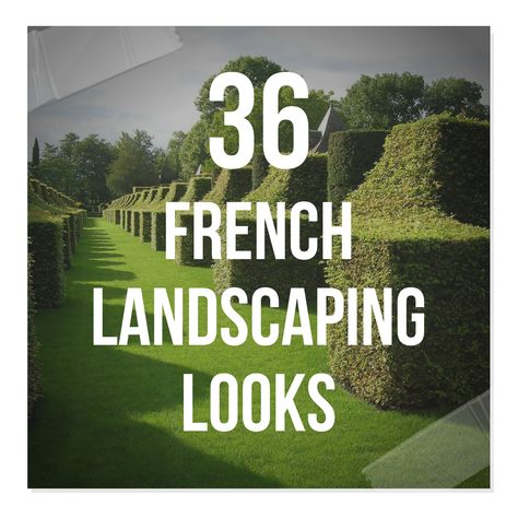 Outdoor Provence 2 Parisian Landscape Design, French Home Landscaping, French Front Yard Landscaping, French Landscape Design, French Provincial Front Fence, French Intensive Gardening Layout, French Landscaping, Circle Driveway, French Garden Design