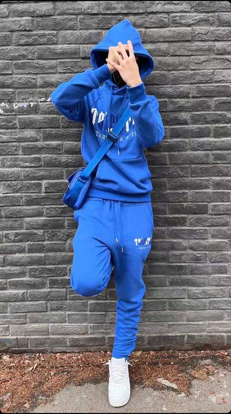 Nike Tech Fleece Outfit Men, Guys Fashion Swag, Mens Hairstyles Curly, Blue Tracksuit, Fleece Outfit, Drippy Outfit, Rapper Outfits, Drip Outfit Men, Tracksuit Outfit