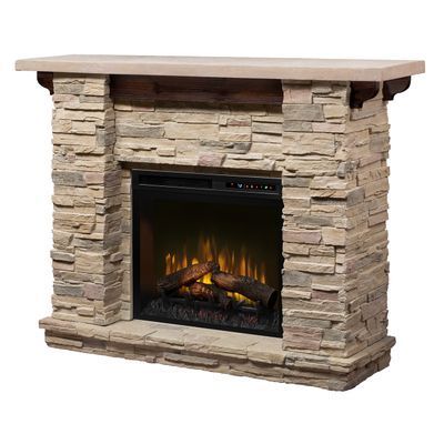 Stone Electric Fireplace, Electric Fireplace With Mantel, French Country Decorating Living Room, French Country Interiors, Best Electric Fireplace, Cottage Fireplace, Recessed Electric Fireplace, Stone Mantel, Mantel Surround