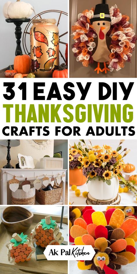 Discover a world of creativity with easy DIY Thanksgiving crafts for adults. Elevate your holiday home decor with elegant DIY table centerpieces, fall decor projects, and handmade place settings. From festive table accents to unique fall decorations, these November crafts for adults offer endless inspiration for the holiday season. Explore the art of crafting with style with these DIY Thanksgiving craft ideas!\ Easy Diy Thanksgiving Crafts, November Crafts For Adults, Diy Table Centerpieces, Thanksgiving Crafts For Adults, Easy Thanksgiving Decorations, Fall Mason Jar Crafts, Thanksgiving Centerpieces Diy, Diy Thanksgiving Crafts, Easy Diy Thanksgiving