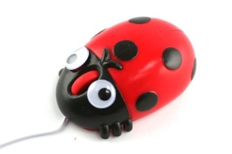 USB optical computer mouse with two buttons and scroll wheel Mouse lights up when connected to USB port Soft vinyl surface Googly eyes are mouse buttons Mouse For Computer, Mouse Cute, Cute Ladybug, Lady Beetle, Bug Boy, Baby Jane, Pc Mouse, Mouse Computer, Googly Eyes