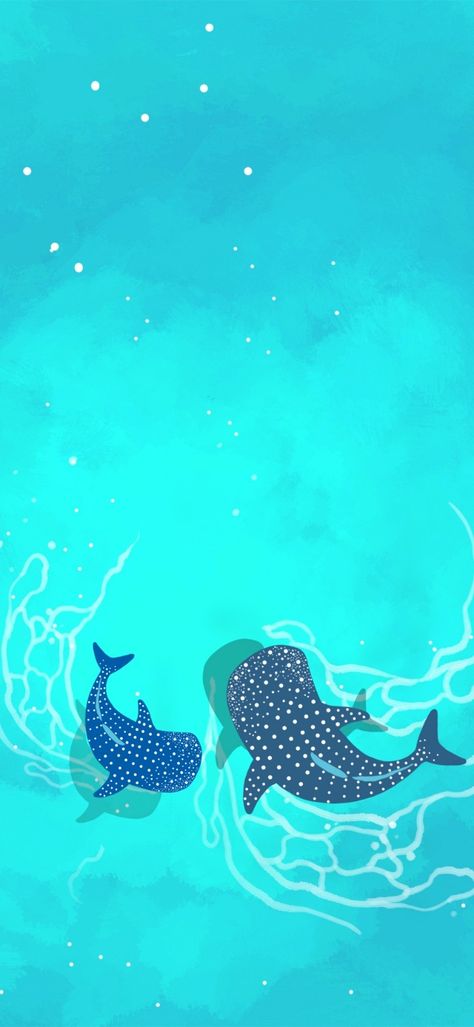 Summer Watch Faces, Creatures Drawing, Sea Creatures Drawing, 2024 Wallpaper, Cute Summer Wallpapers, Shark Art, Patterns Wallpaper, Iphone Backgrounds, Whale Shark