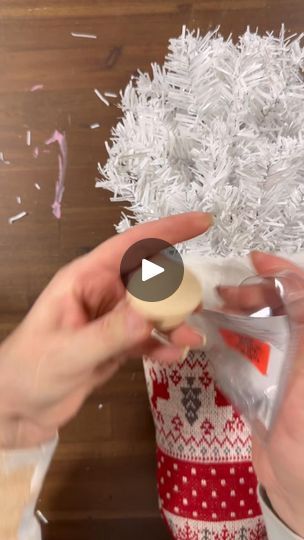 1.9M views · 20K reactions | Dollar Tree Santa Gnome | Oops we did it again with some holiday items from the Dollar Tree! 🤗❤️🎅🏻 See how simple & sweet this craft truly is!  #winterwonderland  #inspire... | By Gnome & Backyard | Hi everybody it's Lee from Gnome in Backyard and today we are going to have some fun with these Dollar Tree Christmas trees so for starters I chose to use two of their white trees they are also available in green and you can use one for this project but again you know I love a two fur and I think two trees work just perfect for the look we're trying to achieve by the end of this video so I am zip tying my two trees together at the base and then I am getting rid of those white blocks on the bottom you don't need them if you do keep them on that's okay too now we'r Diy Dollar Tree Gnomes How To Make, Dollar Tree Christmas Knomes, Dollar Tree Christmas Tree Gnome, Teacup Gnomes, Dollar Tree Christmas Trees, Small White Christmas Tree, Christmas Knomes, Gnome Christmas Tree, Crafts Winter