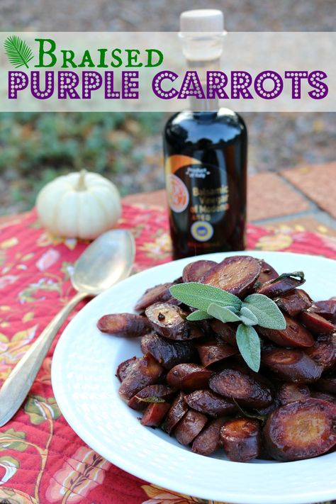 Braised Purple Carrots Recipe CeceliasGoodStuff.com | Good Food for Good People Purple Carrots Recipe, Purple Carrot Recipe, Roasted Jalapeno Salsa, Purple Carrot Meals, Purple Carrots, Carrot Recipe, Southwestern Recipes, Festive Recipes, Dinner Thanksgiving