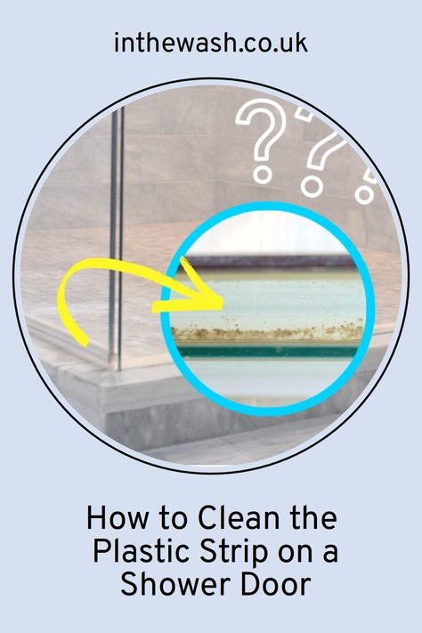 No matter how much you scrub your shower from top to bottom, it never quite looks clean enough thanks to the gunky build-up at the bottom of the door. Read to find out how to get the plastic door seal at the bottom of your shower looking clean and new in no time. How To Clean Shower Door Tracks, Cleaning Shower Doors, Cleaning A Shower, Replace Shower Door, Shower Door Cleaner, Shower Cleaning Hacks, Shower Door Seal, Shower Curb, Acrylic Shower Base