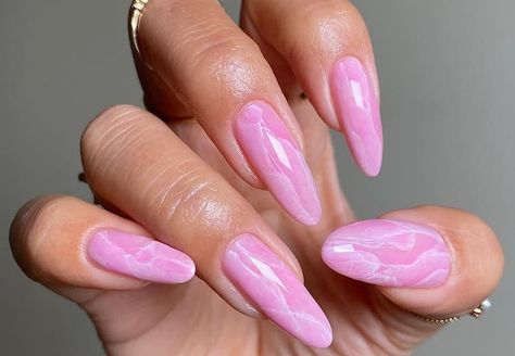 20 Low Maintenance Blush Nail Ideas to Try this Summer Pink Nails Almond Shape, Pink Nails Almond, Fall Almond Nails, Nails Almond Shape, Orange Nail Designs, Cute Pink Nails, Nail Pops, Blush Nails, Cute Summer Nails