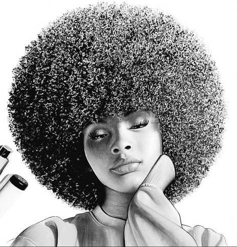 Afro Sketch, Realistic Face Drawing, Face Art Painting, African Portraits Art, Moon Stars Art, Black Power Art, Africa Art Design, Girl Face Drawing, Beauty Drawings