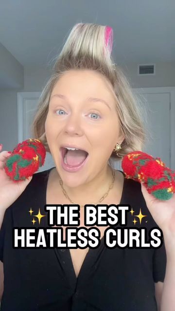 KELLY STRACK on Instagram: "The BEST heatless curl method I’ve tried so far✨💁🏼‍♀️  Inspired by the hair queen @abbybaffoe to try this heatless curl sock method!  #hair #heatlesscurls #heatlesshair #curls #overnightblowout #sockcurls #hairtutorial #hairhacks" How To Curl Medium Hair, Sock Heatless Curls, Sock Curls Overnight, Curling Hair With Socks, Kelly Strack, Curl Method, Sock Curls, Nose Contour, Curls No Heat