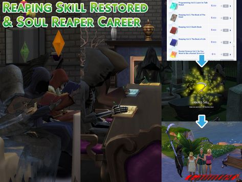 Reaping Skill + Soul Reaper... - Mods - The Sims 4 - CurseForge Sims 4 Grim Reaper Mod, Sims 4 Grim Reaper, Soul Reaper, Sims 4 Blog, Sims Packs, Rocket Scientist, Sims 4 Game Mods, The Reaper, Play Sims