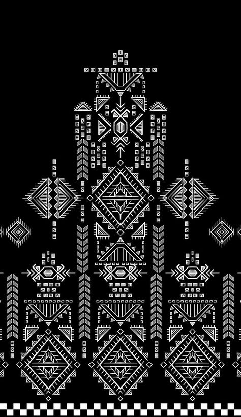 geometrical motif Motif Arabesque, Ethnic Pattern Design, Geometric Pattern Art, Print Design Art, Textile Prints Design, Textile Pattern Design, Digital Borders Design, Black And White Pattern, Ethnic Patterns