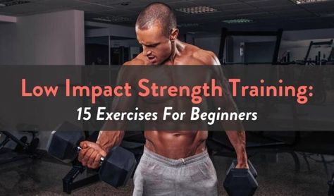 Low Impact Strength Training: 15 Exercises For Beginners — Fitbod Low Impact Strength Training, Weights Exercise, Exercises For Beginners, Training Workouts, Free Weights, Reverse Lunges, Biceps Workout, Strength Training Workouts, Bicep Curls