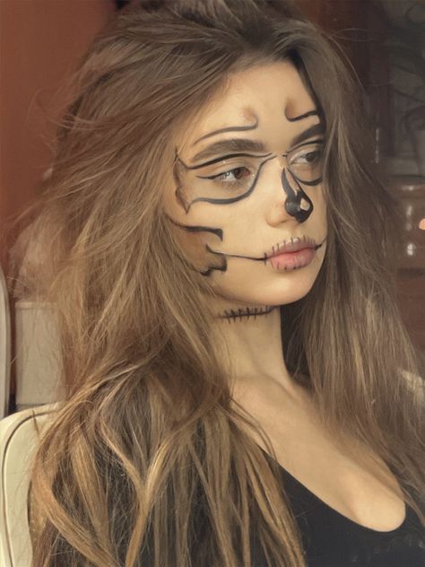 #makeup #skeleton Halloween Custom, Skeleton Halloween, Halloween Skeletons, Skeleton, Halloween, Makeup, Make Up