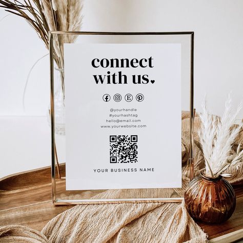 #Qr_Code_Sign #Small_Business_Signs #Social_Media_Signs #Bookkeeping_Templates Work Vibes, Signage Ideas, Qr Code Sign, Small Business Signs, Instagram Font, Free Handwriting, Media Kit Template, Social Media Signs, Bookkeeping Templates