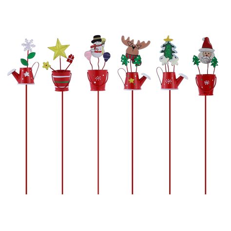 6 Pack Metal Christmas Garden Decoration Stakes for Plant Pot Yard Decor Yard Stakes Christmas Decor for Garden Yard Lawn Pathway Patio Christmas Garden Decorations, Patio Pots, Metal Christmas, Christmas Garden, Garden Yard, Garden Decoration, Plant Pot, Garden And Yard, Yard Decor