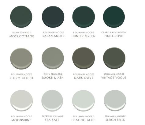 Studio McGee - Fav Greens Mcgee And Co Green Paint, Mcgee And Co Paint Colors, Studio Mcgee Bedroom, Favorite Aesthetic, Mcgee And Co, Kitchen Mood Board, Winter Office, Green Furniture, Interior Paint Colors