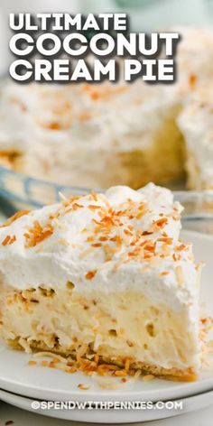 Old Fashioned Coconut Pie Southern Style, Restaurant Style Desserts, No Bake Coconut Cream Pie, Coconut Cream Pie Bars, Coconut Cream Pie Easy, Pip And Ebby, Best Coconut Cream Pie, Coconut Recipes Dessert, Chip Recipes