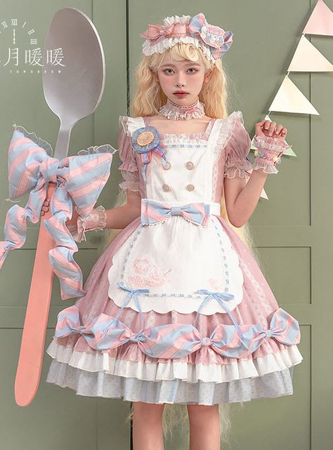 Vestido Charro, Dress Apron, Shopping Link, Lolita Outfits, Op Dress, Old Fashion Dresses, Quirky Fashion, Kawaii Fashion Outfits, Poses References