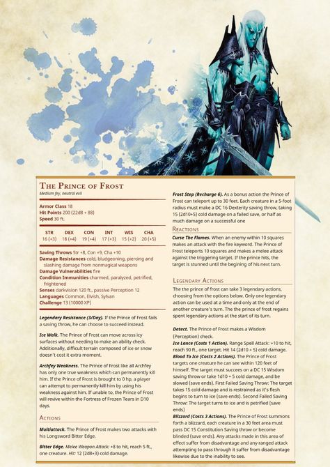 Ice Monster, Dungeons And Dragons Rules, Dnd Stats, Dnd Character Sheet, Dungeon Master's Guide, Dnd Races, Dungeons And Dragons 5e, Dungeons And Dragons Classes, D D Monsters