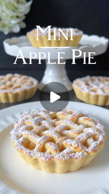 TABLE TASTE COLLECTION on Instagram: "We found the cutest pies ever at #foodwithstyle🤤. Try these cute and delicious Mini Apple Pies.🥧 Would you try this recipe? 📸: @foodwithstyle | Follow @tabletastecollection For More of the best finds.  Click here for the Recipe 🤍

Mini Apple Pie 

Explore the tempting world of homemade Mini Apple Pies, where apples meet the delicate creaminess of vanilla Pudding 🥰🤍

📝 Ingredients:

For 4 Tartelette with a diameter of 10 cm.

For the filling:

- 2 apples (Braeburn or Boskop), peeled, cored, and diced
- 30g sugar
- 25g butter

For the vanilla pudding:

- 300ml milk
- 30g sugar
- 20g cornstarch
- 2 egg yolks
- 1 tsp vanilla extract

For the shortcrust pastry:

- 250g all-purpose flour
- 125g cold butter, diced
- 30g  sugar
- 4 tablespoons ice-cold Assorted Pies, Mini Apple Tarts, Small Pies, Mini Apple Pie, Baked Apple Recipes, Apple Crumble Pie, Mini Apple Pies, Diced Apples, Caramelized Sugar