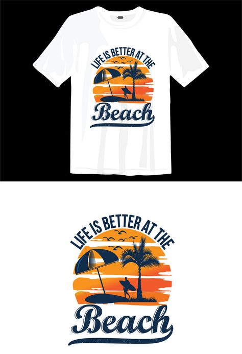 Beach Shirt Design, Beach Png, Png Images Free, Design Camp, T Shirt Logo Design, Shirt Logo Design, Tshirt Printing Design, Beach Tee, Love Quotes With Images