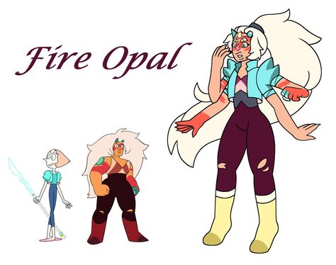 Fusion Steven Universe, Opal Fusion, Gem Fusions, Steven Universe Characters, Steven Universe, Fire Opal, Ruby, Opal, Universe