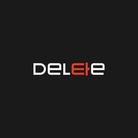 #verbicon delete by Gary Dimi Pohty Typography Logo Inspiration, Insta Icon, Typography Logo, Audi Logo, Logo Inspiration, Vehicle Logos, Typography, Logo Design, ? Logo