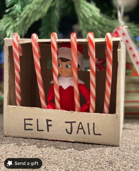 Funny Elf On The Shelf, Elf Ideas Easy, Awesome Elf On The Shelf Ideas, Elf Magic, Elf Activities, Xmas Elf, Elf Antics, Elf Fun, Christmas Tablescape