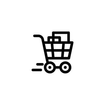 Cart Logo, App Aesthetic, Shop Vector, Shopping Clipart, Buy Icon, Marketing Icon, Flat Design Icons, Marketing Concept, Retail Logo