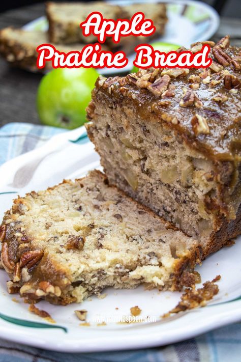 Apple Praline Bread, Apple Bread, Loaf Cake, Quick Breads, Dessert Bread, Easy Cooking Recipes, Breakfast Breads, Baking Flour, Sweet Tarts