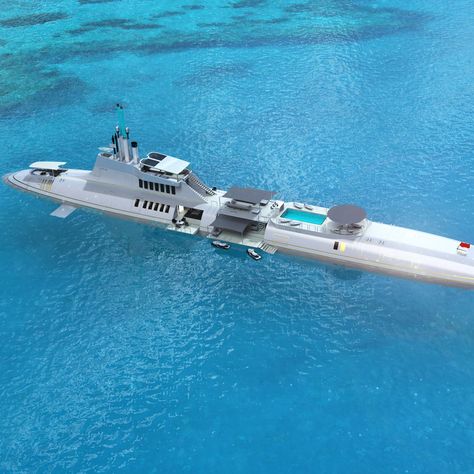 Tour the World’s Most Luxurious Submarine Superyacht – Yacht, Personal Submarine | Architectural Digest Monaco Yacht Show, Nuclear Submarine, Leagues Under The Sea, Cool Boats, Luxury Cruise, Yacht Boat, Super Yachts, Luxury Yachts, Catamaran