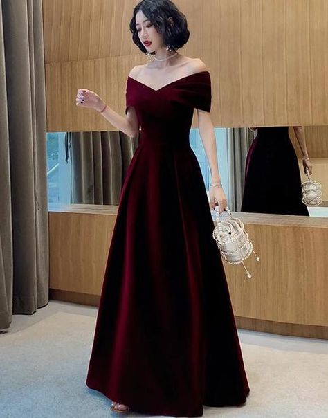 Velvet gown design