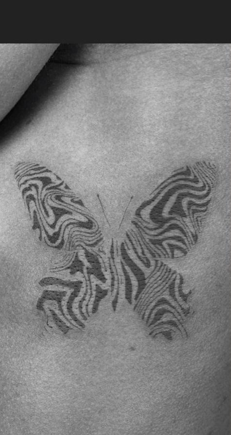 Butterfly Wave Tattoo, Wavy Butterfly Tattoo, Dot Butterfly Tattoo, Waves Tattoo, Tat Ideas, Butterfly Tattoo, Tattoo Art, Polynesian Tattoo, Tatting