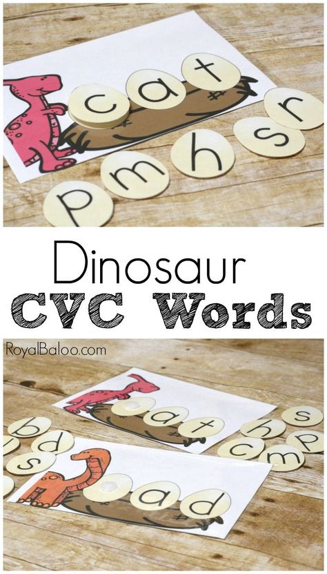 Practice early reading CVC skills with the Dinosaur CVC Word Mats Free Printable! Dinosaur Reading Activities, October Kindergarten, Dinosaur Week, Preschool Classroom Themes, Thema Dino, Workstation Ideas, Kindergarten February, Free Educational Printables, Dino Theme