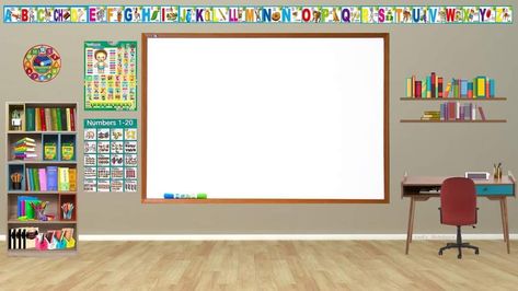 School Powerpoint Templates Backgrounds, School Powerpoint Templates, Classroom Interior, Classroom Background, Teachers Room, School Kids Crafts, School Template, School Wall Art, Powerpoint Background