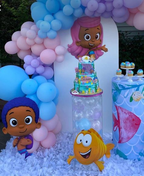 Bubble Guppy Birthday Party, Bubble Guppies Decorations, Bubble Guppies Themed Birthday Party, Bubble Guppies Birthday Theme, Bubble Guppies Birthday Party Ideas, Bubble Guppies Theme, Bubble Guppies Birthday Party, Baby Shower Party Themes, Bubble Guppies Party