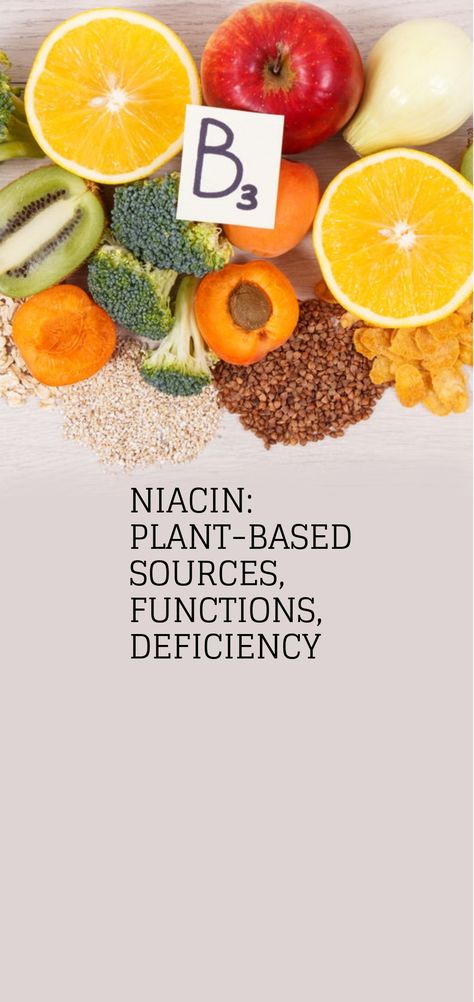 Is niacin (B2) vegan? Are niacin supplements vegan? What are some vegan niacin sources? Are vegans at risk for niacin deficiency? Let's take a closer look at niacin sources as well as some other basic info. #niacin #nutritionaldeficiency #vegandiet #plantbaseddiet Foods High In Niacin, Vegan Journey, Vegan Tips, Vegan Vitamins, Nutritional Deficiencies, Health Vitamins, Plant Based Lifestyle, B Vitamins, Plant Based Eating