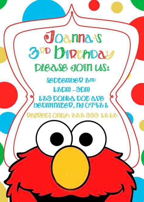 Invitación elmo Elmo Birthday Invitations, 2nd Birthday Boys, Elmo Birthday Party, Sesame Street Birthday Party, Elmo Party, Sesame Street Party, Birthday Boys, Elmo Birthday, Sesame Street Birthday