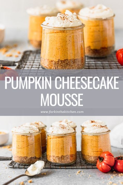 Impossibly Creamy Pumpkin Mousse, Pumpkin Mascarpone Mousse, Pumpkin Mousse Trifle, No Bake Pumpkin Mousse, Pumpkin Mousse Cups, Pumpkin Trifle Desserts Thanksgiving, Pumpkin Cream Cheese Mousse, Pumpkin Pie Mousse Recipe, Pumpkin Spice Mousse Recipe