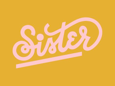 Sister Typography, Cheerful Typography, Letter L Typography, Sister Logo, Sisters Logo, Hand Drawn Typography, Fun Typography, Whimsical Logo, Inspiration Typographie