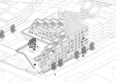 Plan Concept Architecture, Typology Architecture, Grid Architecture, Social Housing Architecture, Presentation Board Design, Case Study Design, Collective Housing, Urban Design Concept, Urban Housing