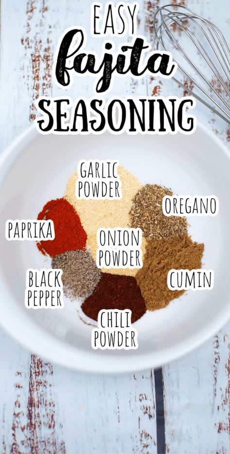 Homemade Fajita Seasoning Mix - Feels Like Home™ Make Taco Seasoning, Fajita Seasoning Mix, Homemade Dry Mixes, Homemade Taco Seasoning Recipe, Homemade Fajita Seasoning, Dry Rubs, Homemade Spice Mix, Taco Seasoning Recipe, Dry Mixes