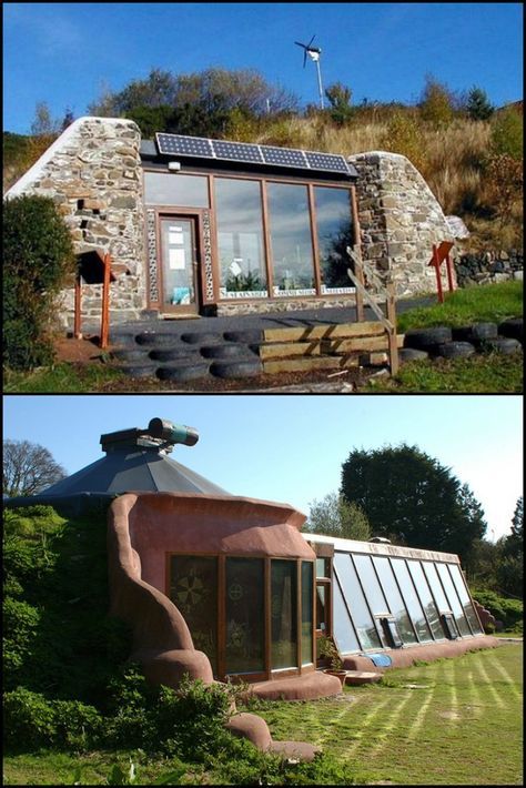 Earth Ship Homes Exterior, Earthship Exterior, Eco Home Exterior, Earthship Design, Earth Ships, Homes Design Ideas, Cob Homes, Earth Ship, Earth Sheltered Homes