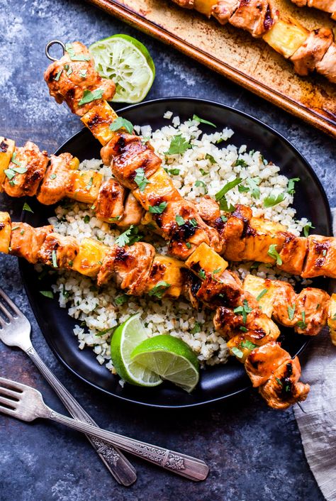 Sweet and Spicy Grilled Chicken and Pineapple Skewers - Recipe Runner Sweet And Spicy Grilled Chicken, Grilled Chicken And Pineapple, Chicken And Pineapple Skewers, Grilled Chicken Dishes, Recipe Runner, Pineapple Skewers, Chicken And Pineapple, Chicken Pineapple, Spicy Grilled Chicken